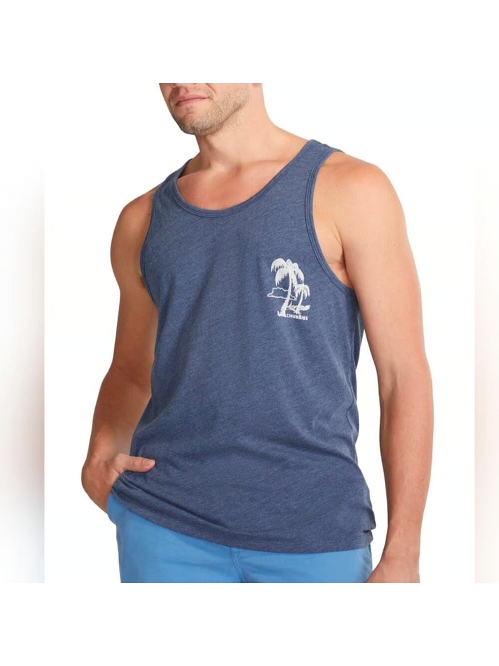 Chubbies Men's S Blue The Relaxer Weekend Has Arrived Graphic Tank Top K24-17